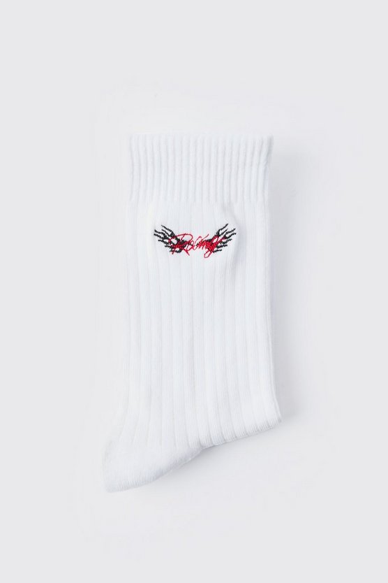 Sport-Socken mit Racing-Stickerei