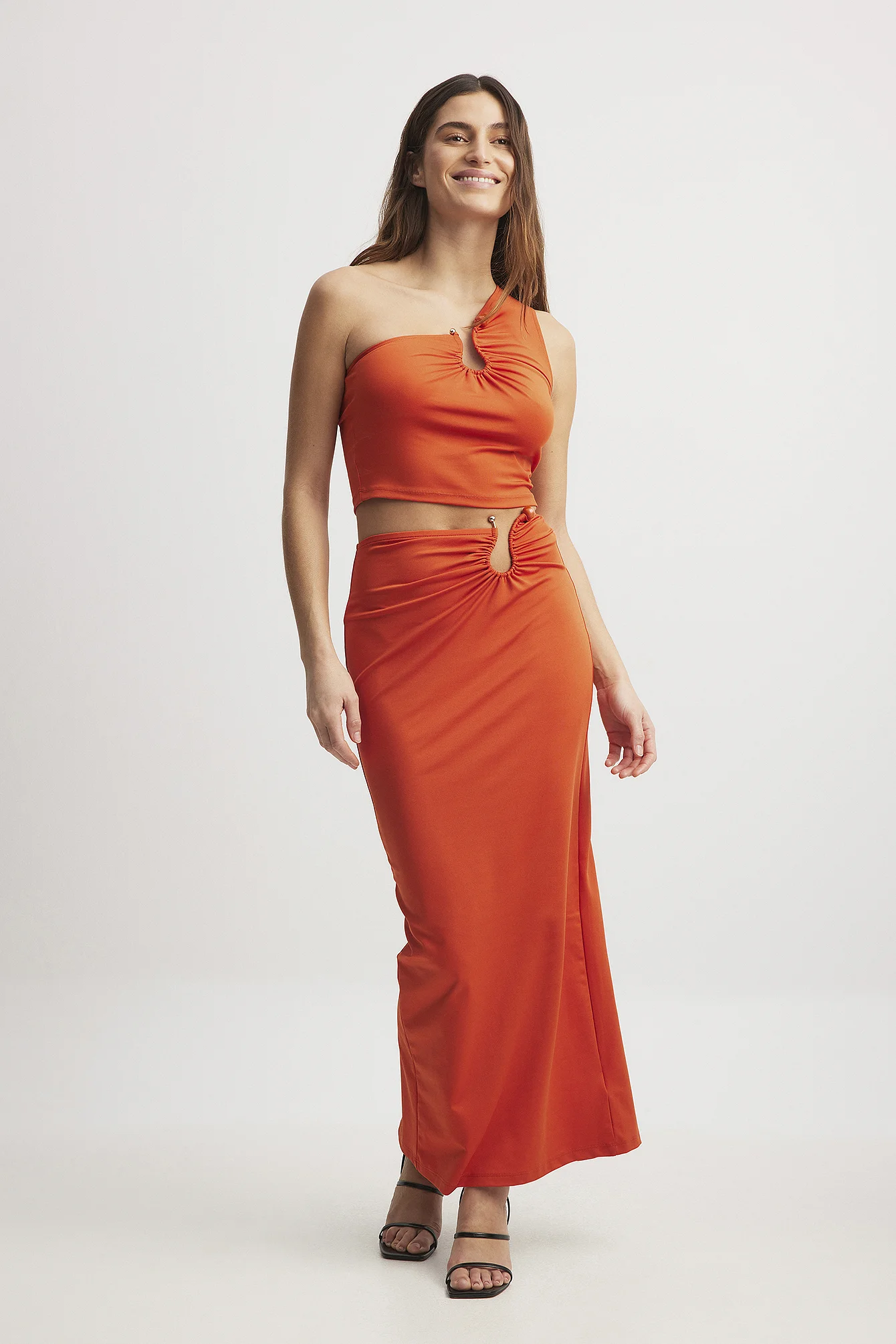 FALDA MAXI CON DETALLE DE HEBILLA NA-KD - Falda larga
