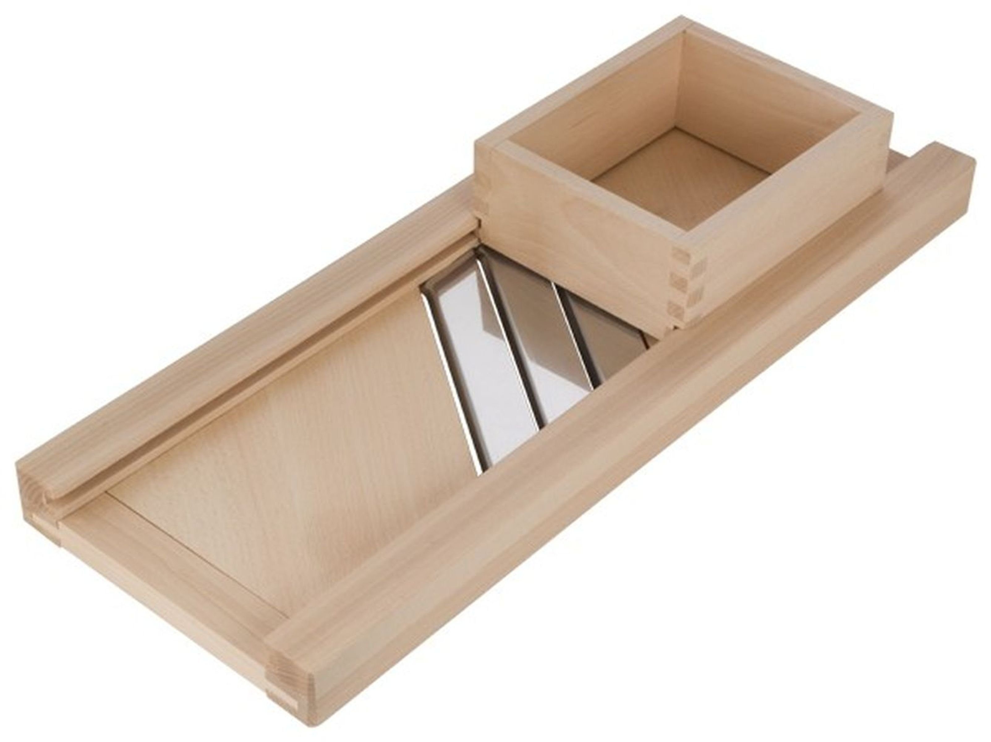 Gravidus Gemüsehobel Holz Krauthobel Gemüsehobel + Schublade 80 x 29