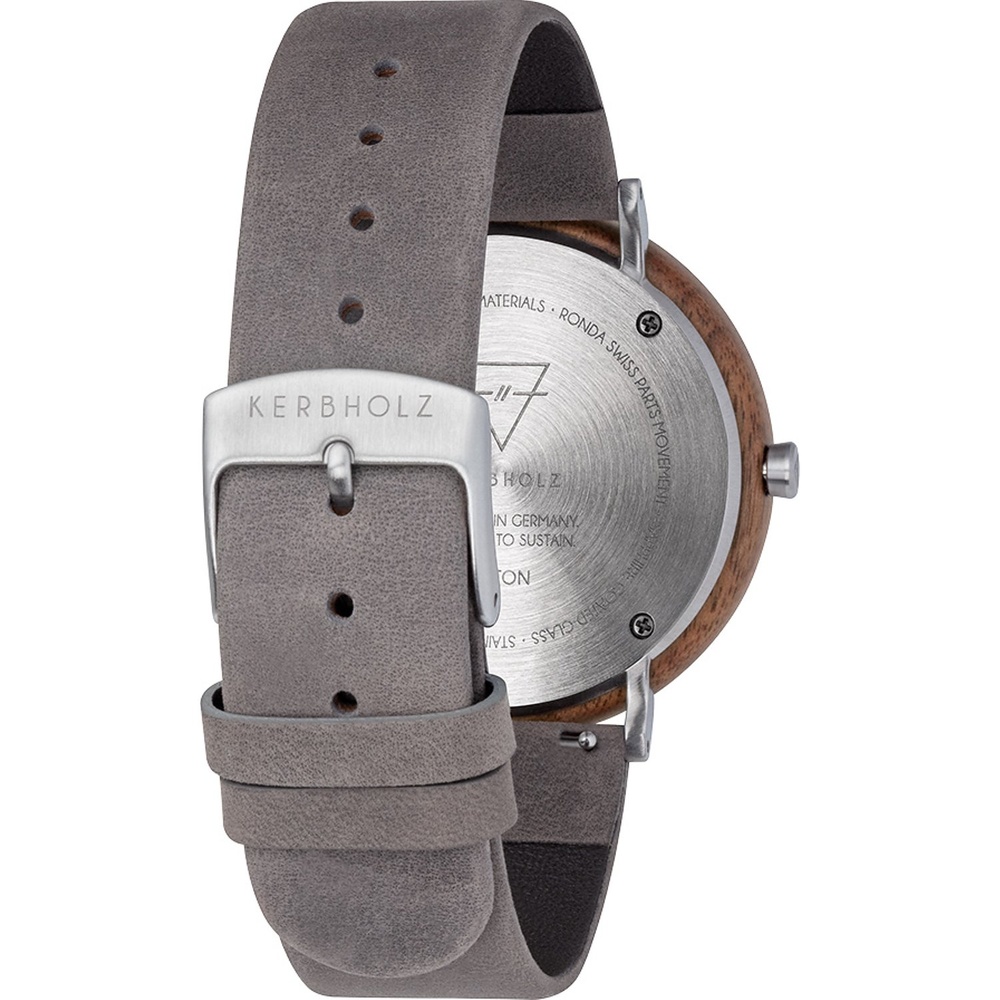 KERBHOLZ Montre pour hommes Bois, Acier inoxydable Montre
