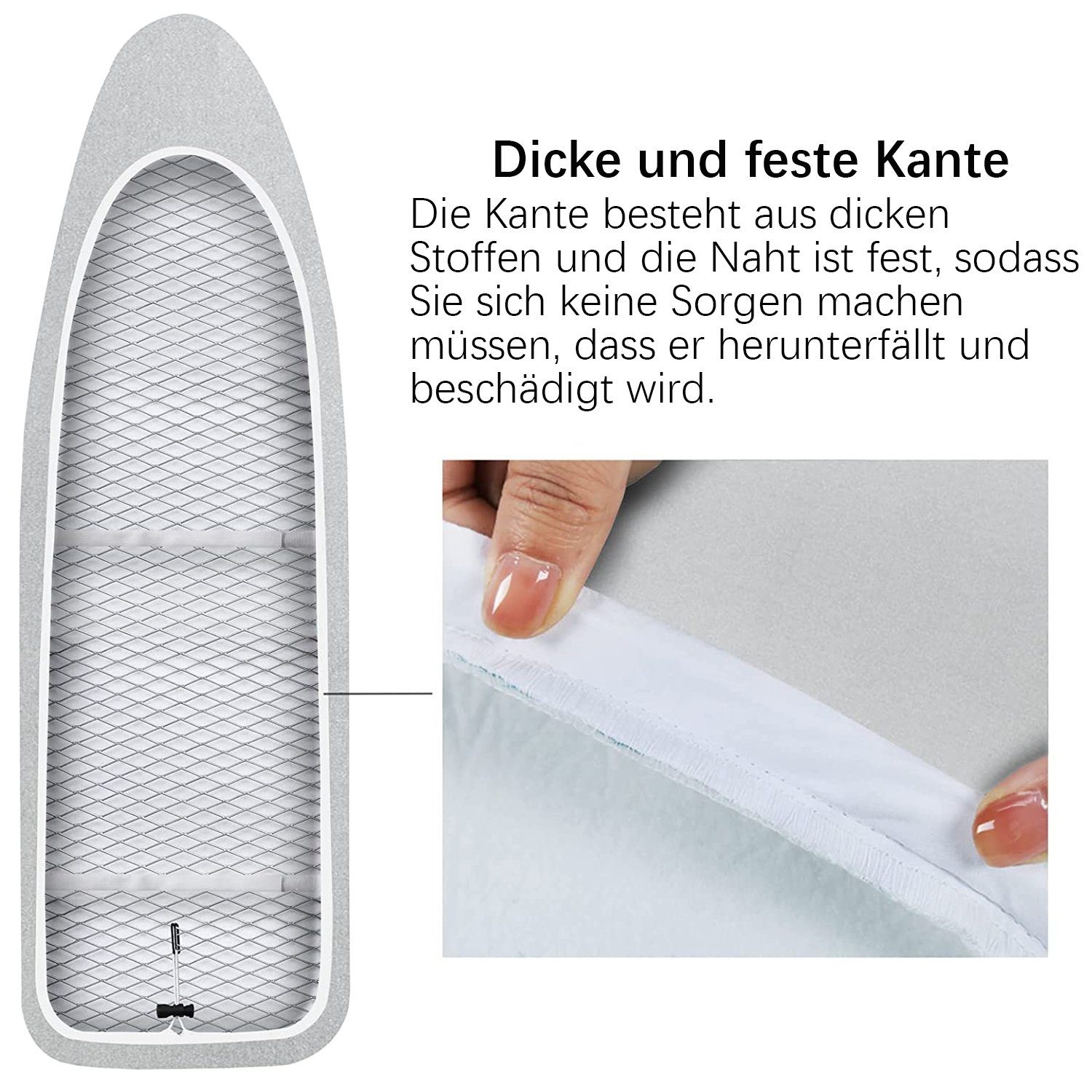 TOPMELON Bügelbrettbezug Verdickter Bügeltischbezug 100% Baumwolle