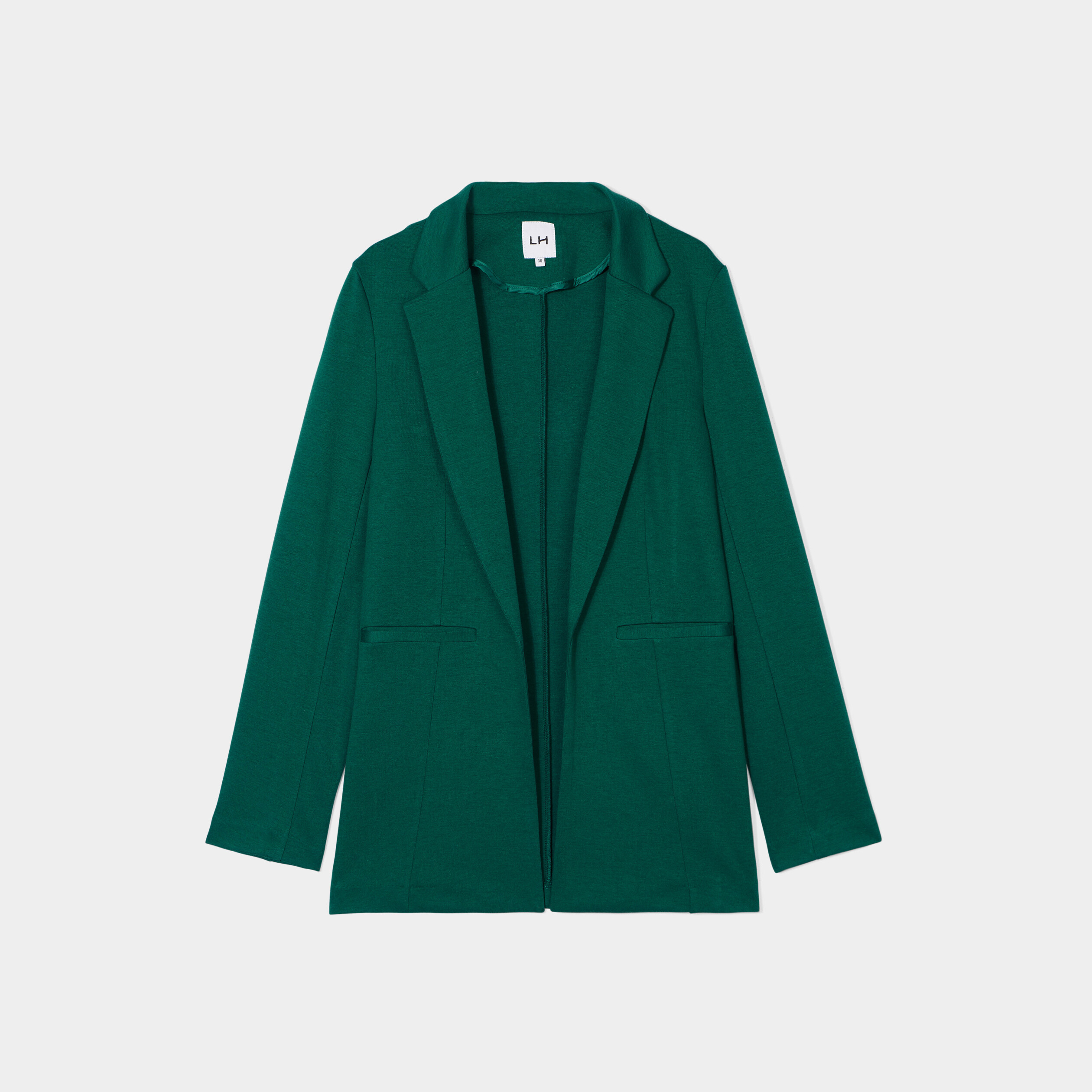 Veste blazer droite vert émeraude femme | La Halle