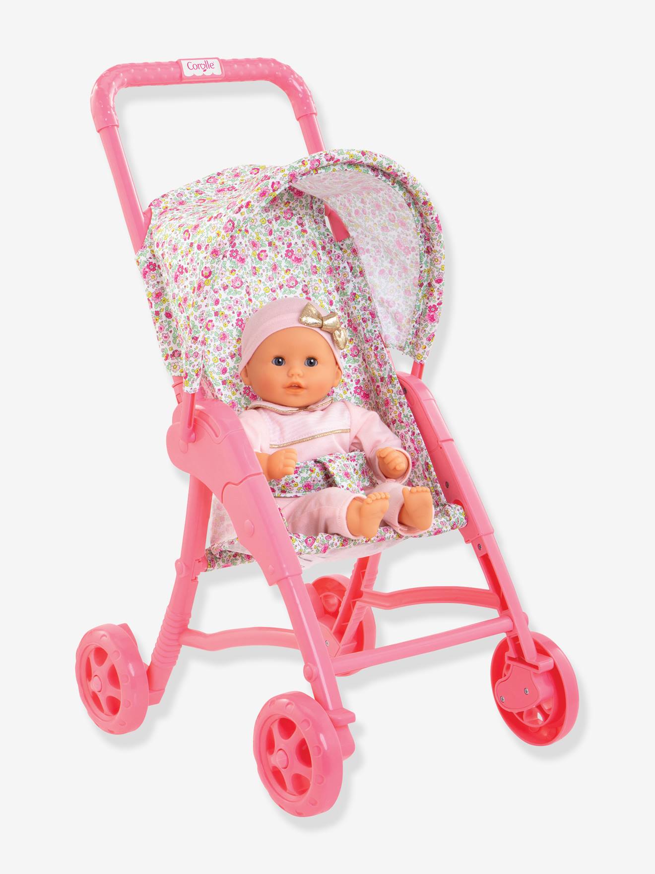 Corolle Puppen-Kinderwagen mit Blumen COROLLE - bonbon rosa