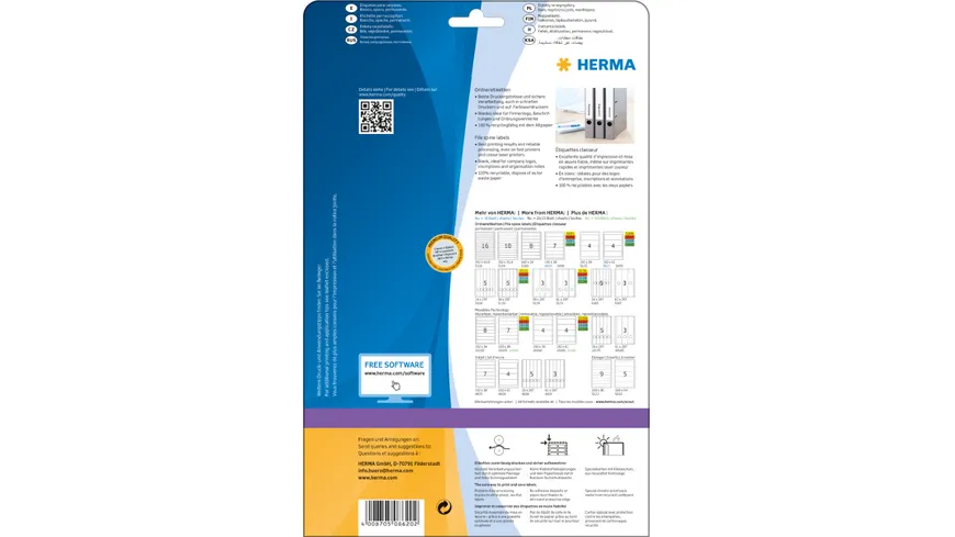 HERMA Ordneretiketten A4 192 x 38mm weiß schmal weiss