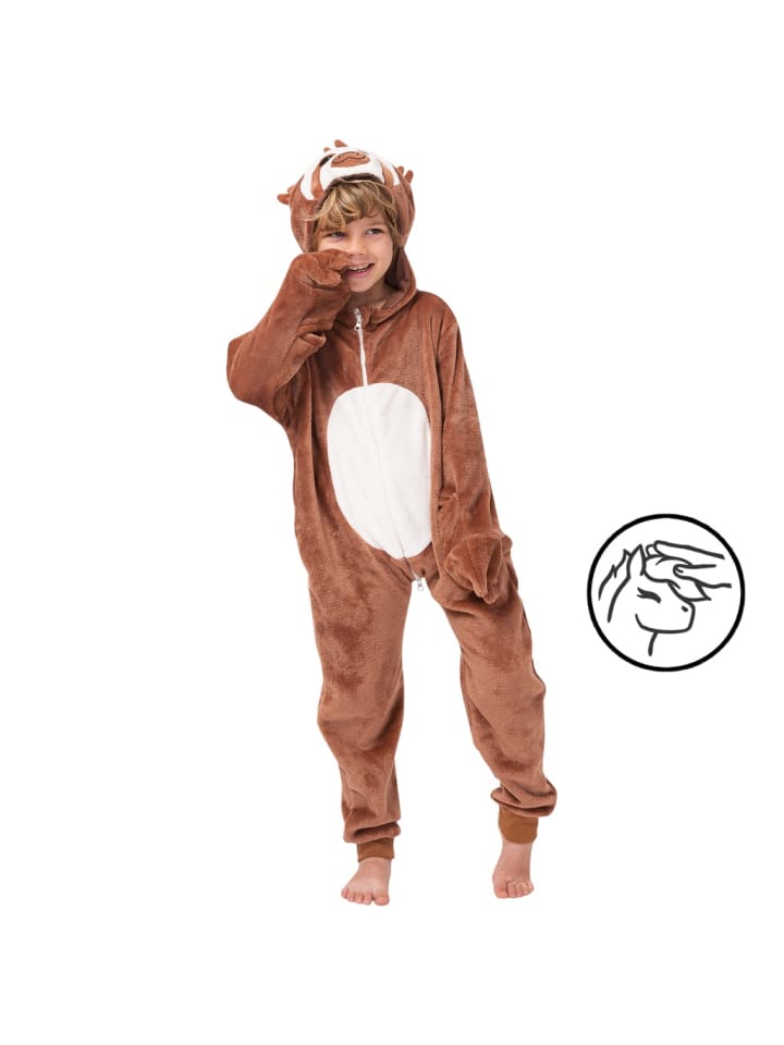 Corimori Onesie Kostüm in Braun günstig kaufen 116/128