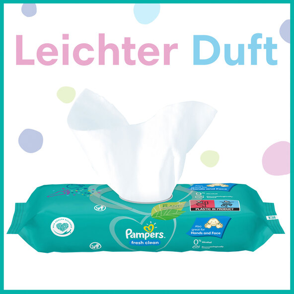 Feuchte Tücher Fresh Clean, 12 Packungen