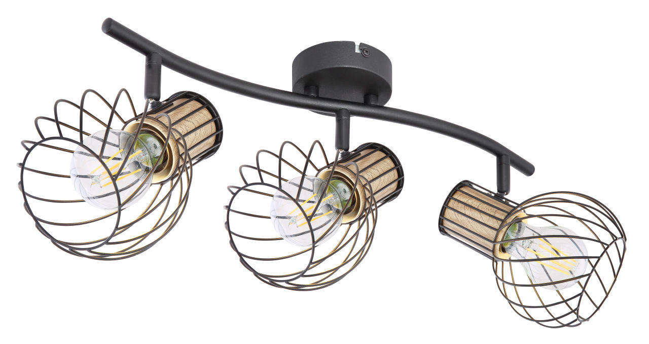 Globo Lighting - LUISE - Strahler Metall schwarz, 3x E27