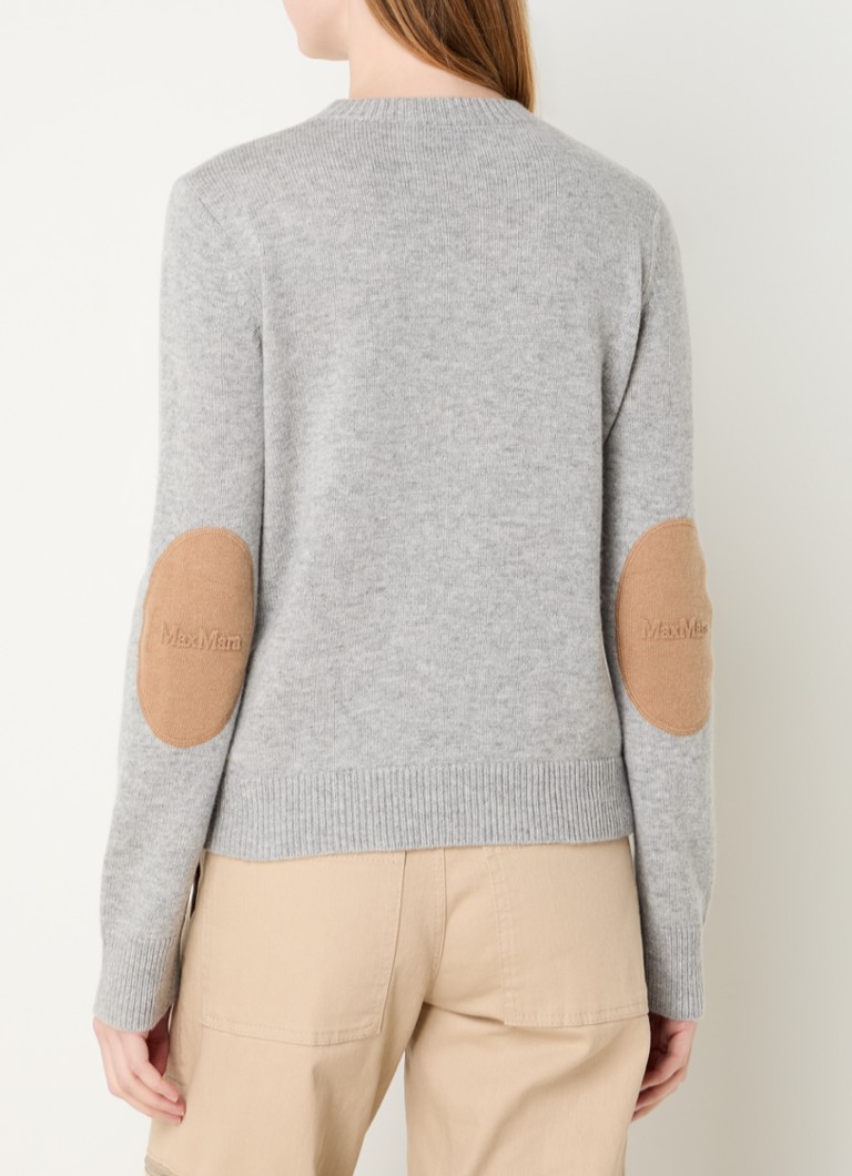 Pull en maille fine MaxMara Fedora en mélange de cachemire avec écussons