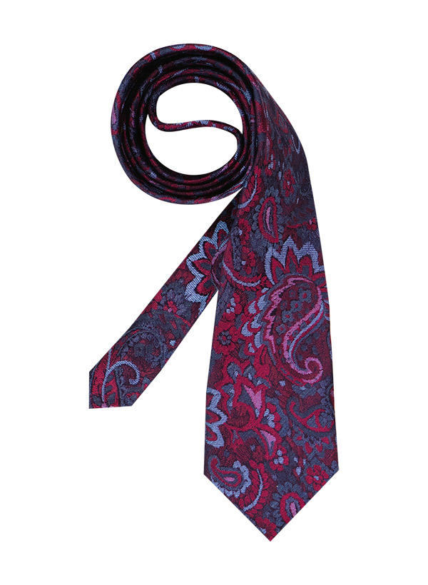 Ascot, Krawatte, Seide, fuchsia-bleu paisley