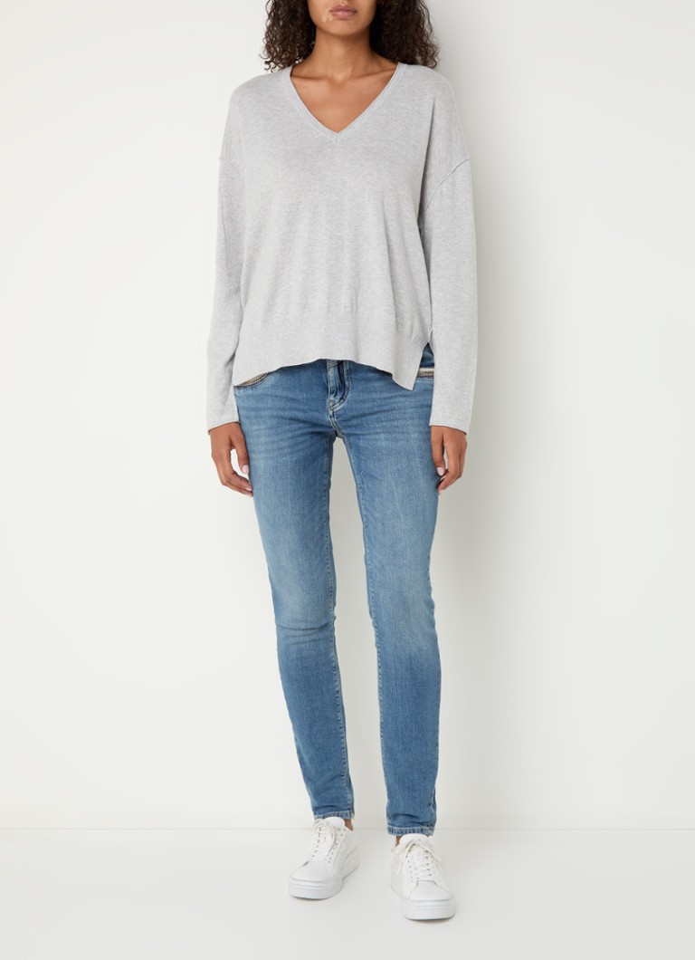 Jeans skinny a vita media Mos Mosh MM Naomi Mateos, lavaggio medio
