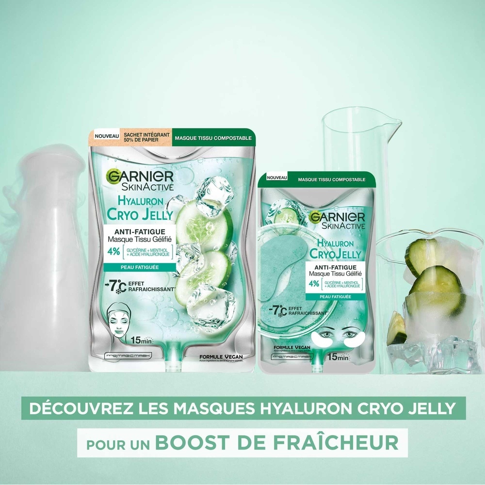 garnier SkinActive Masque tissu gélifié Hyaluron Cryo Jelly