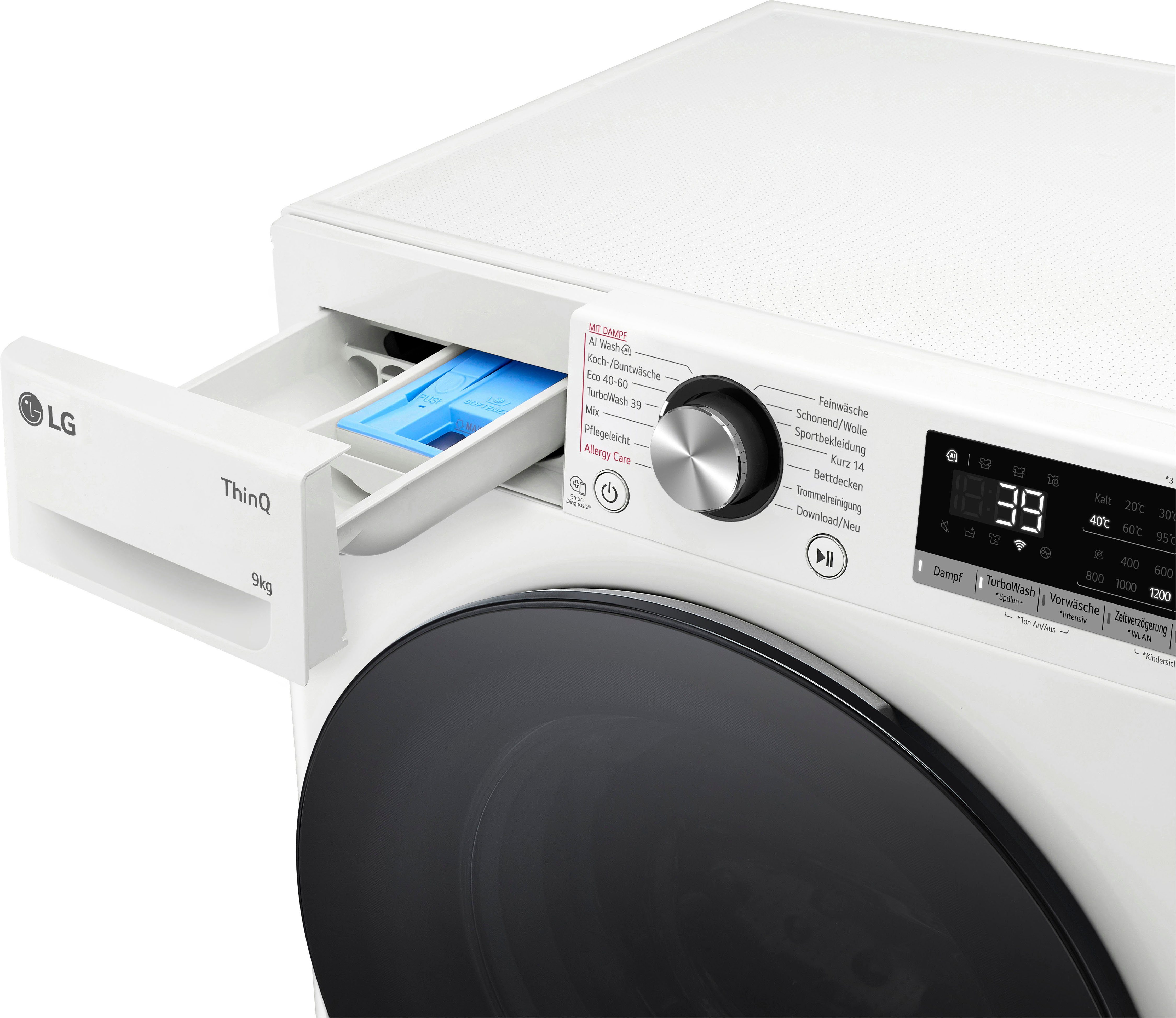 LG Waschmaschine F2V7SLIM9, 9 kg, 1200 U/min, Raumsparer: nur 53,5 cm tief