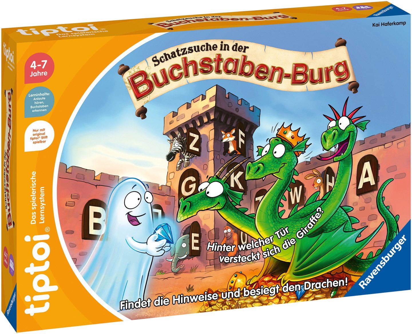 Ravensburger Spiel, tiptoi® Schatzsuche in der Buchstaben-Burg, Made in Europe, FSC® - schützt Wald - weltweit