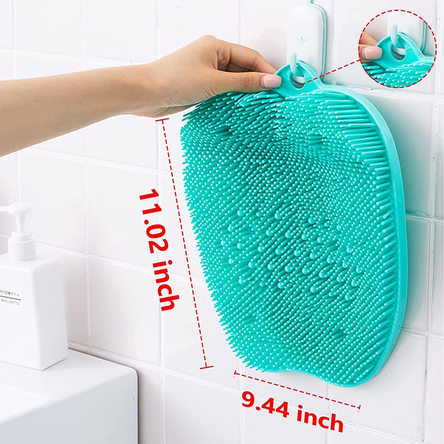 zggzerg Fußbürste Fußbürste Dusche Silikon, Duschfußwäscher Massagegerät