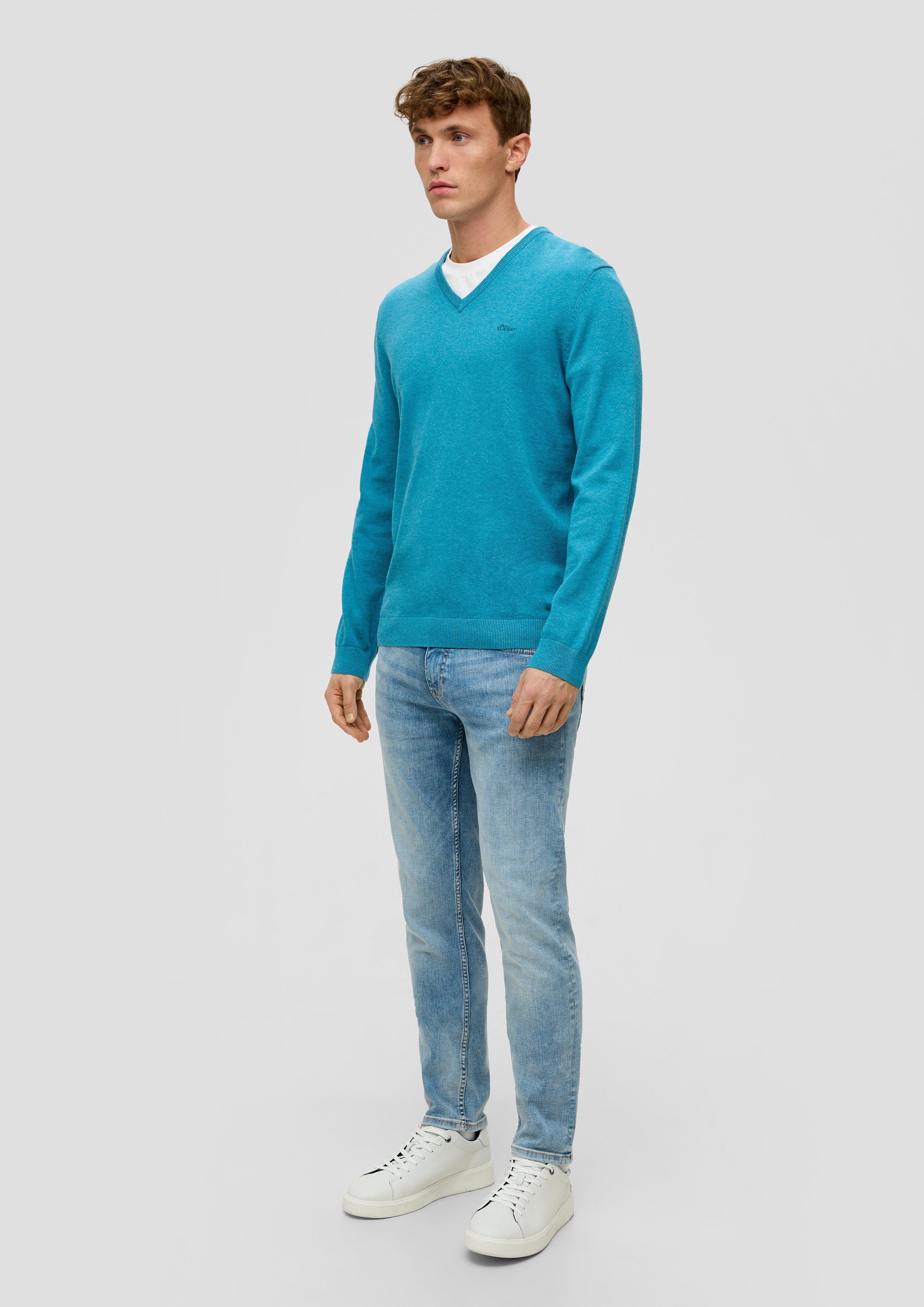 Strickpullover mit Logostickerei  2143174-65W0