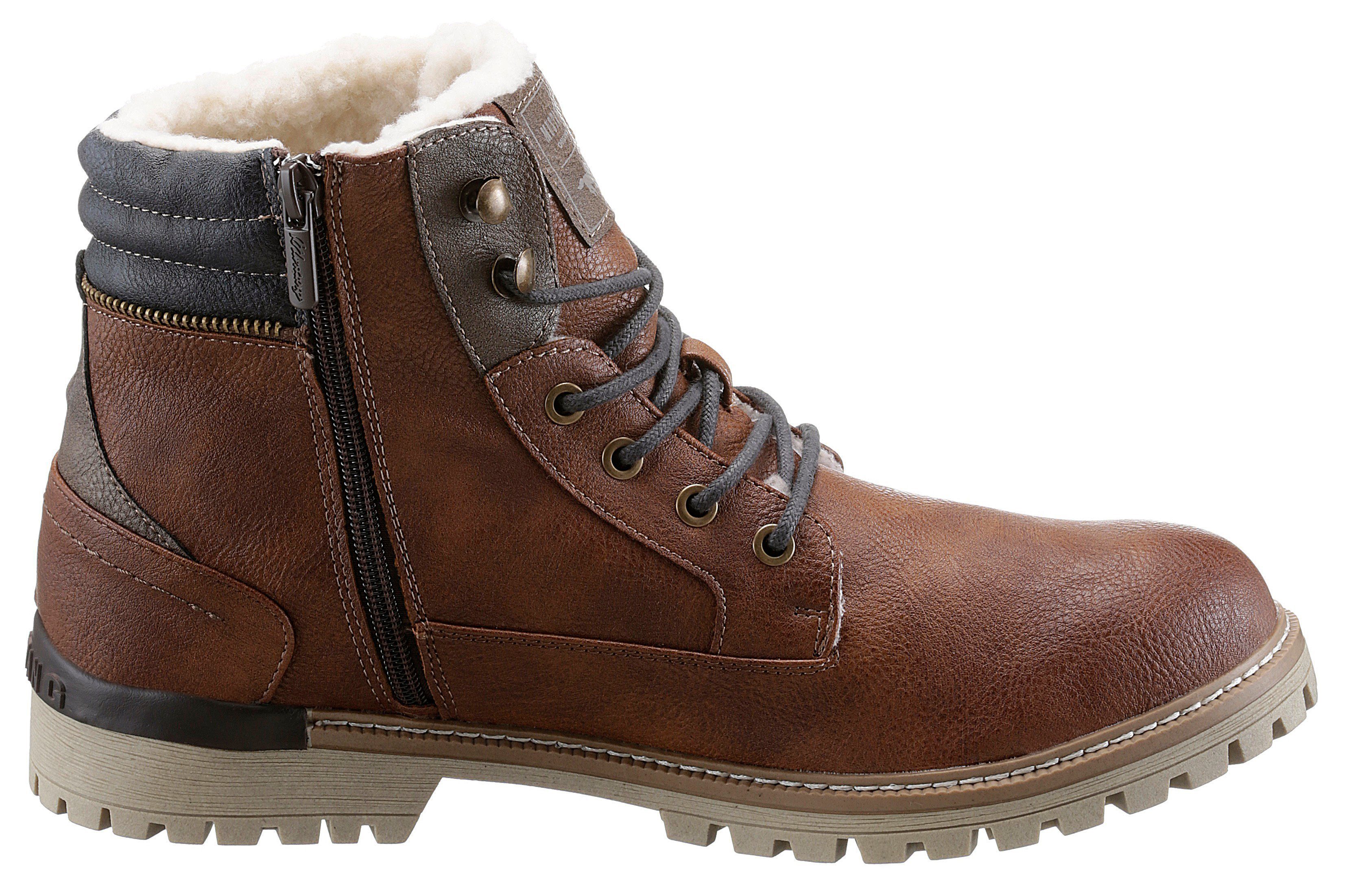 Mustang Shoes Winterboots mit Zierreißverschluss außen