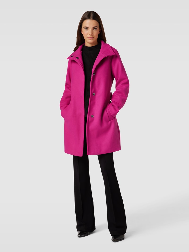 Kurzmantel mit Bindegürtel Modell 'Cilia' in fuchsia