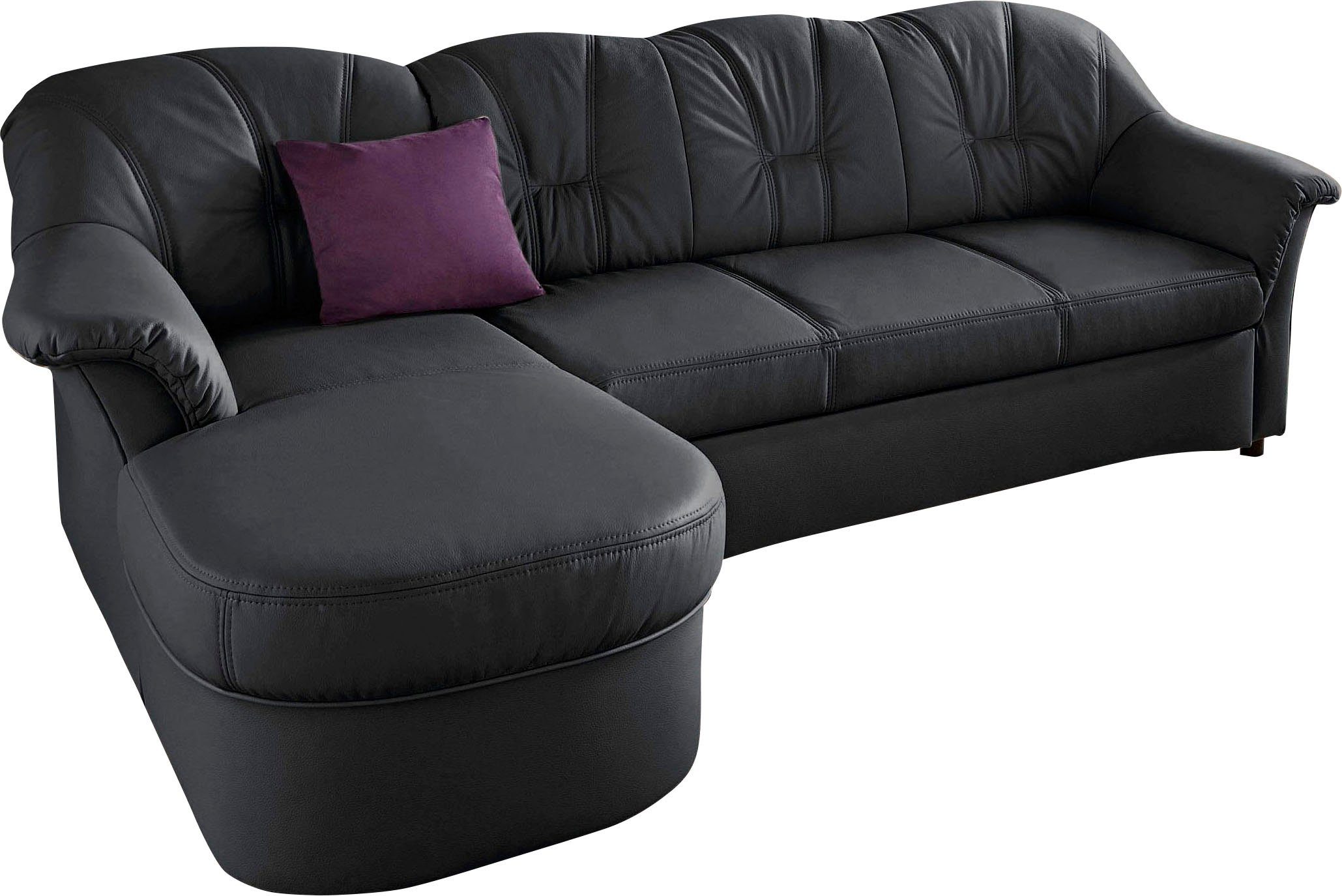DOMO collection Ecksofa Flores, wahlweise mit Bettfunktion, wahlweise mit Federkern