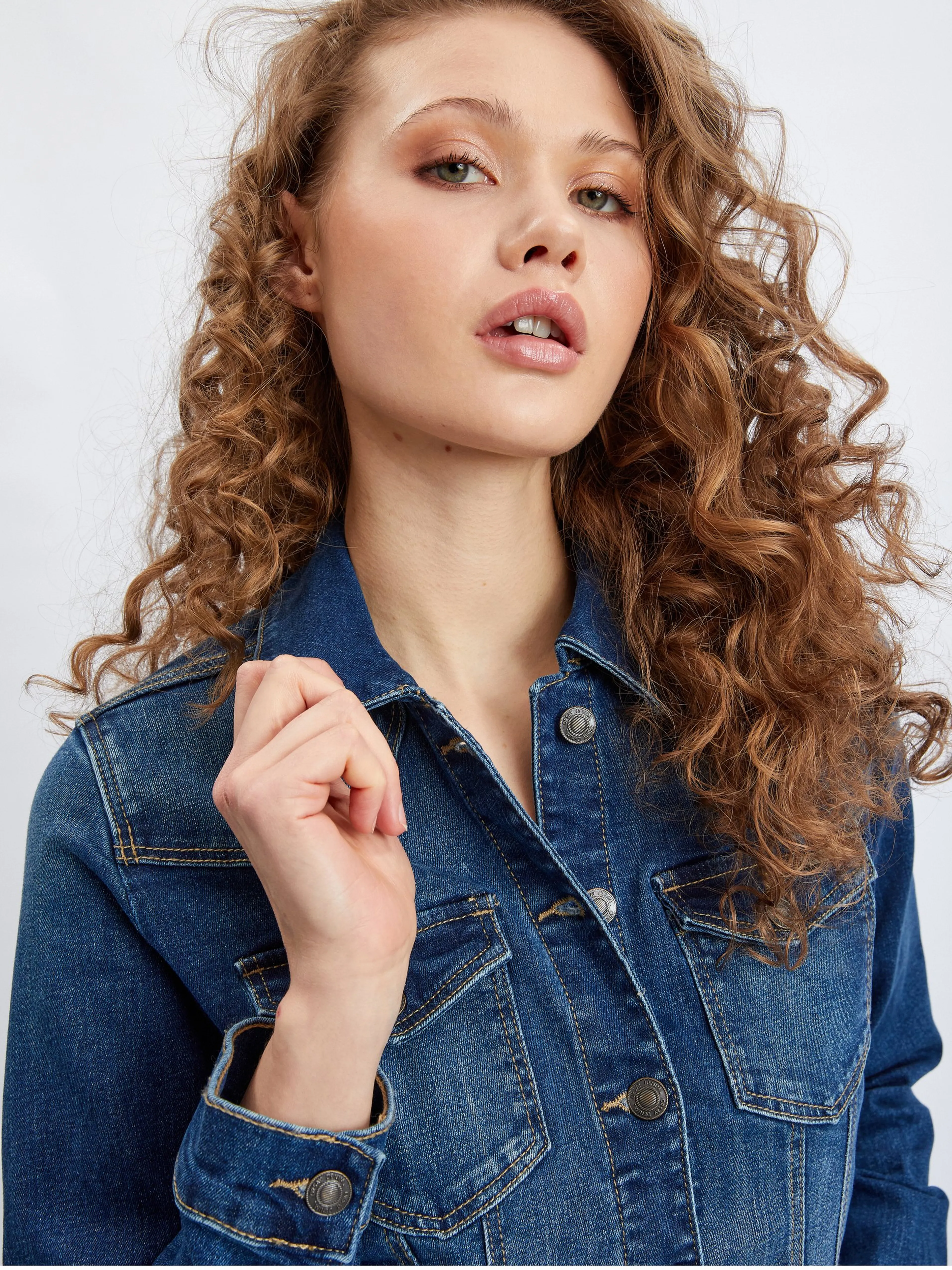 Dunkelblaue Damen-Jeansjacke ORSAY
