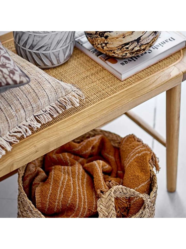 Bloomingville Decke GINNA Braun mit hellen Linien 160x130 cm günstig kaufen onesize