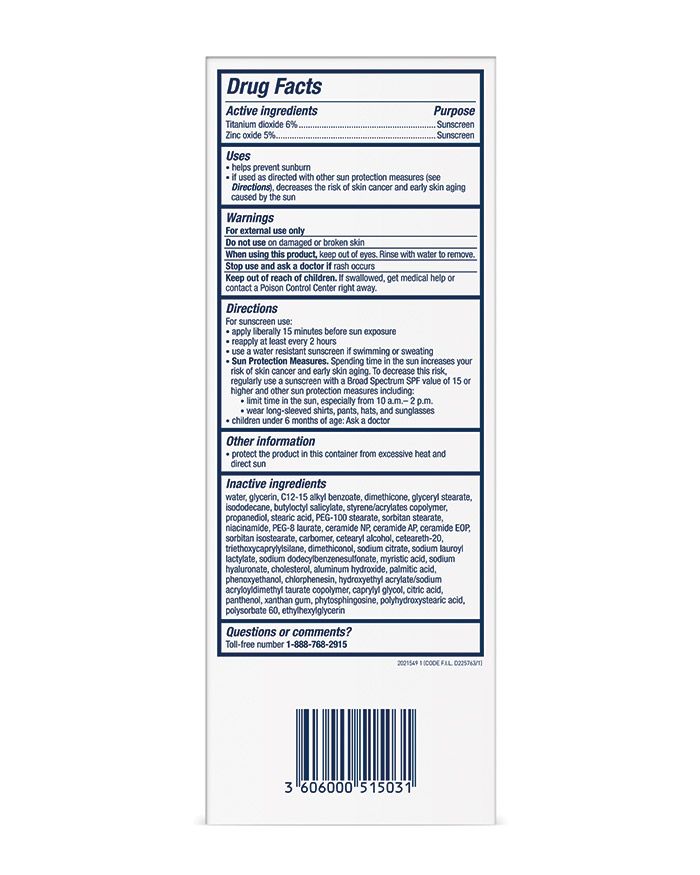 Lotion solaire minérale hydratante pour le visage SPF 30