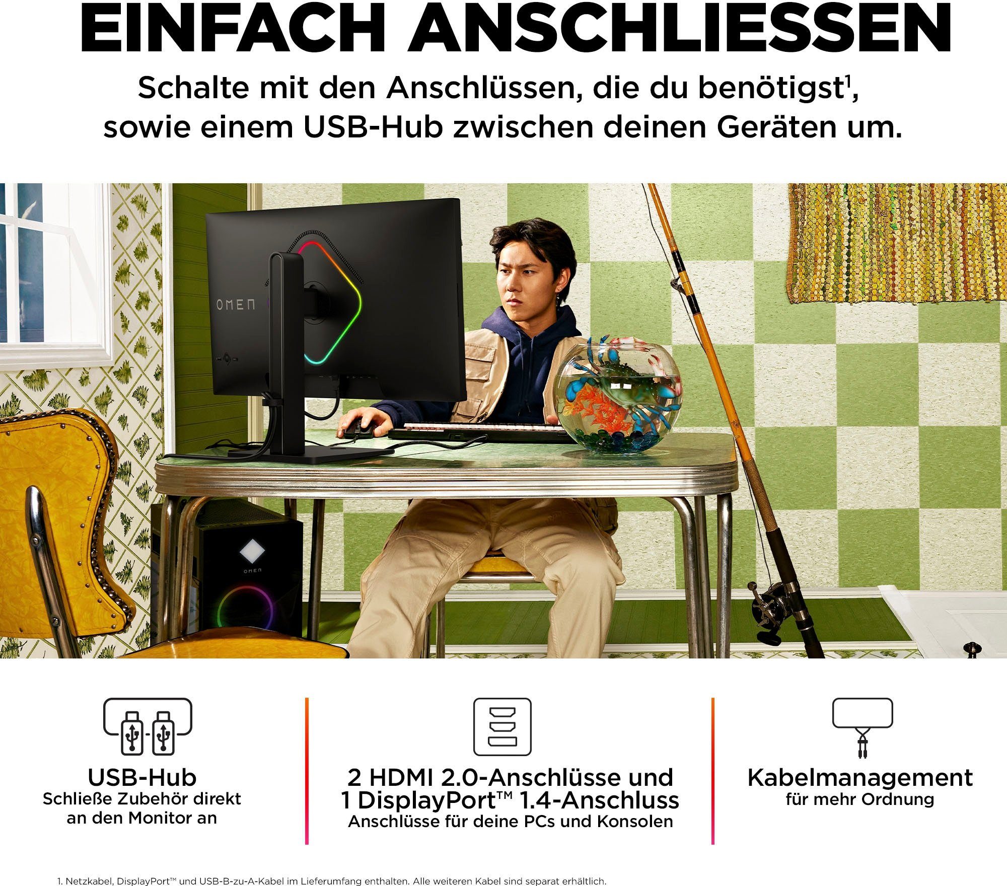 HP OMEN 27qs (HSD-0161-A) Gaming-Monitor (69 cm/27 