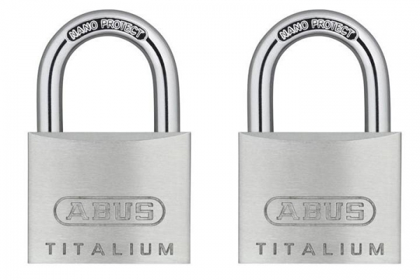 ABUS H64TI/30 TWINS C titano spyna, dviejų dalių, vienodai užrakinta