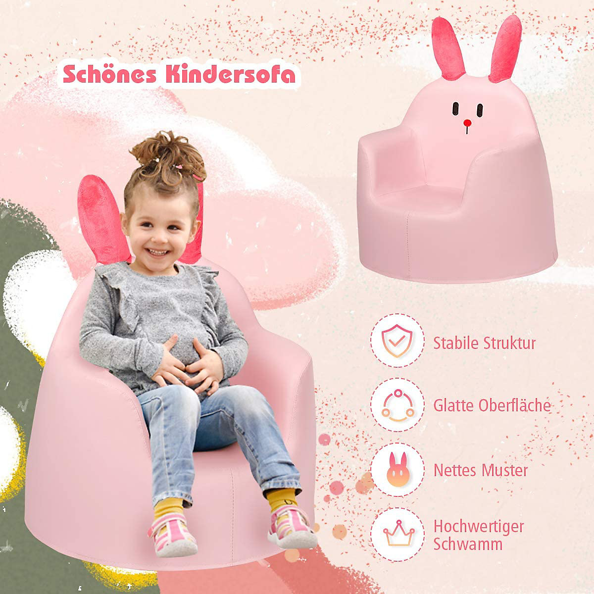 Babysessel mit Armlehnen Kaninchenform