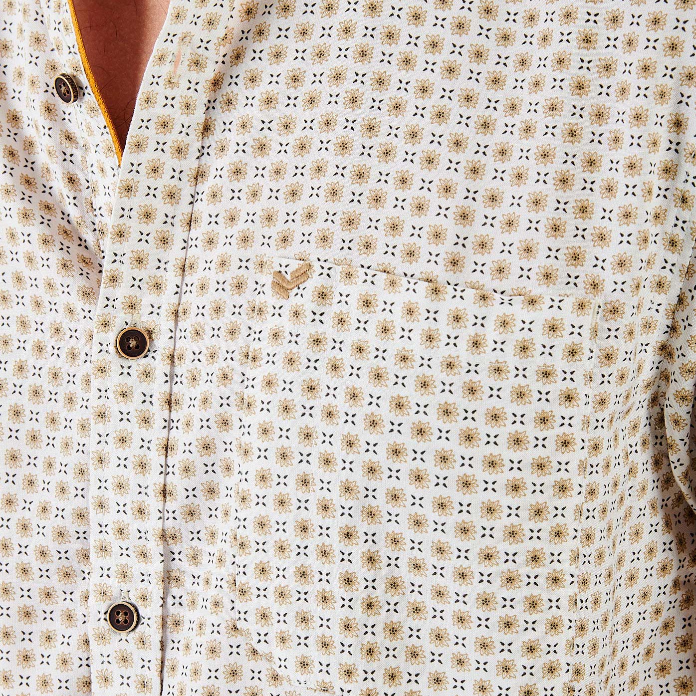 RAVA   Chemise blanche imprimée homme