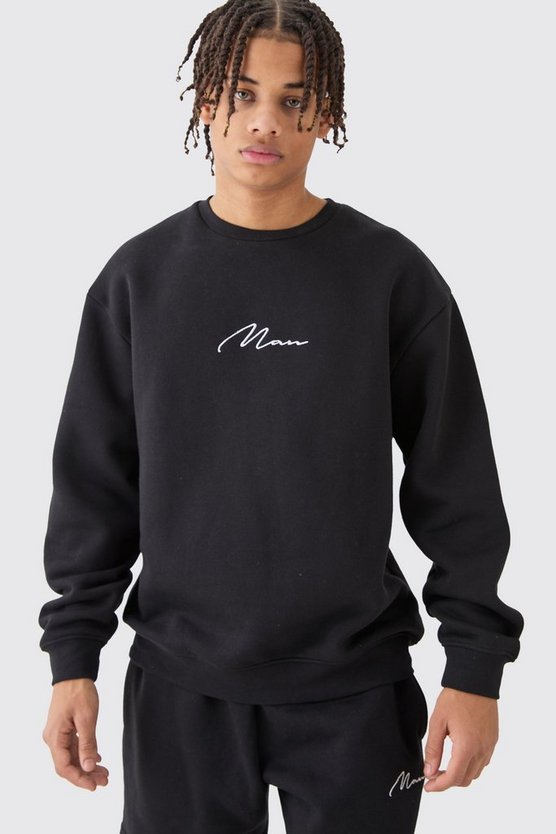 Oversize Man Signature Cargo Sweatshirt-Trainingsanzug