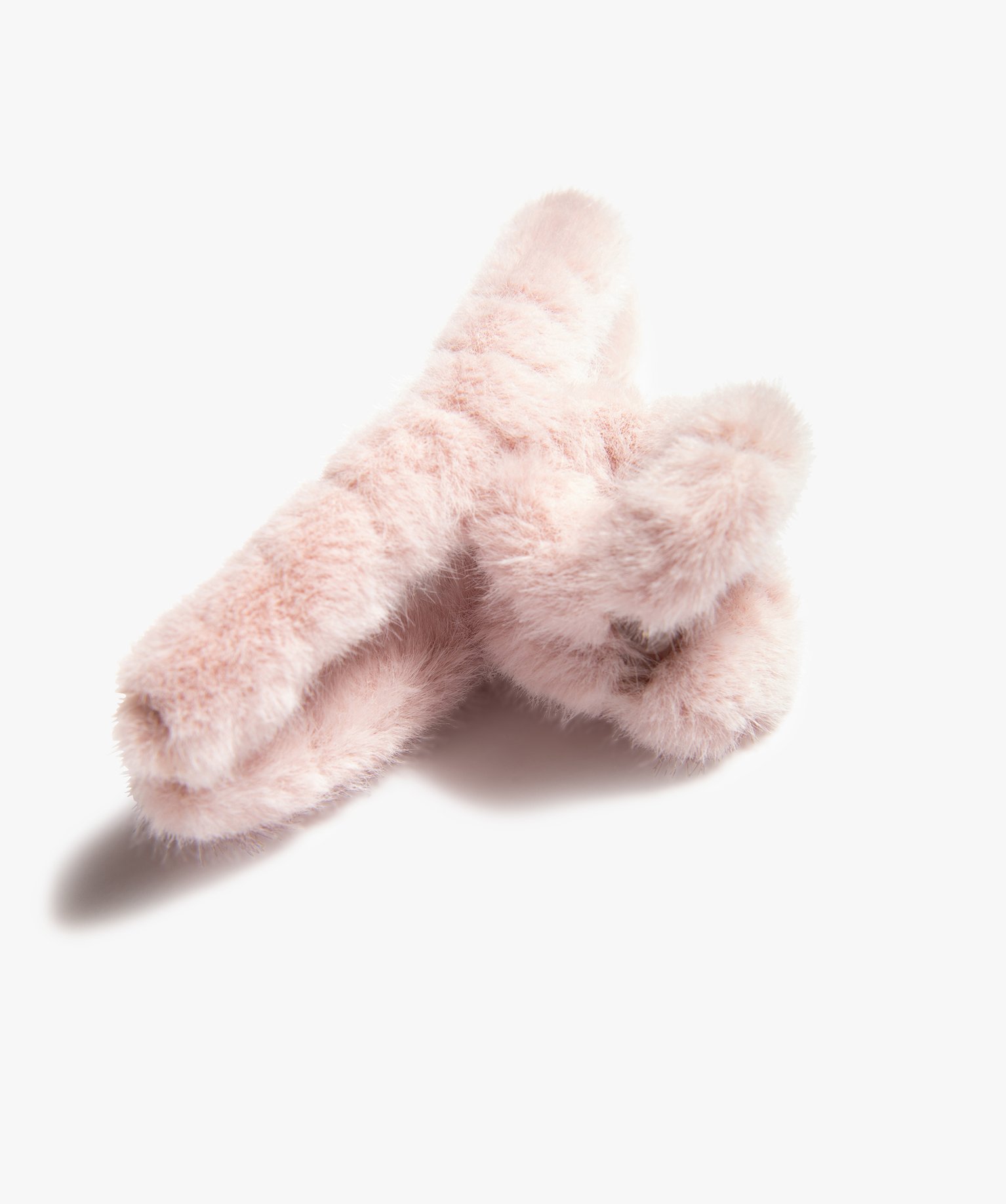 Pince femme forme crabe en maille peluche rose | GEMO