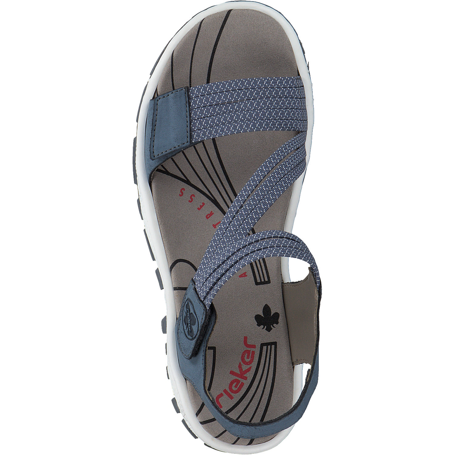 Rieker 68871, Sandalen, Damen, Blau - Marineblau