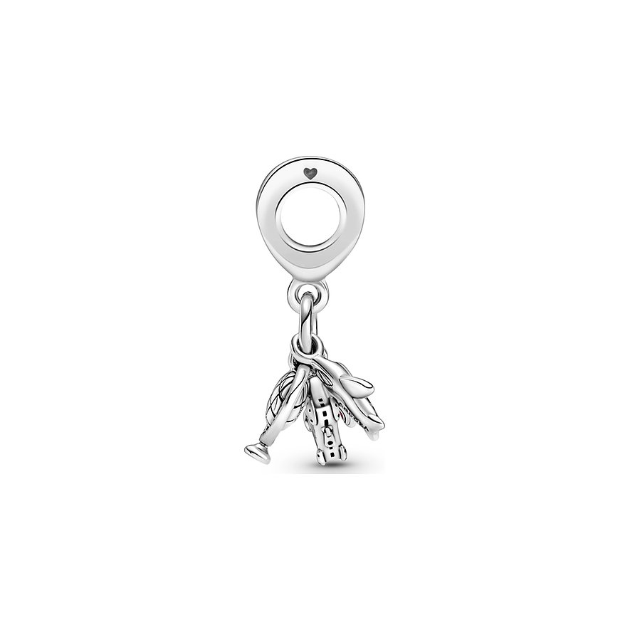 Pandora Charm Moments Flugzeug, Globus und Koffer