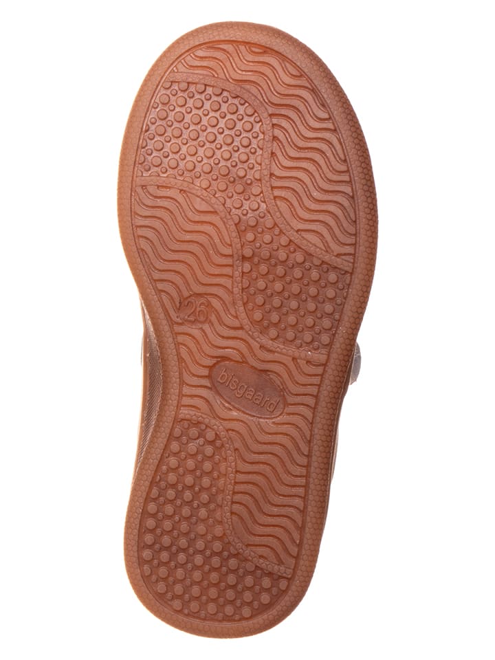 bisgaard Leder-Sneakers in Beige/ Hellblau günstig kaufen