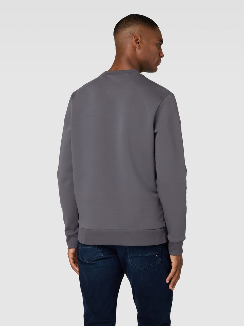 Sweatshirt mit Label-Print Modell 'Salbo' in graphit