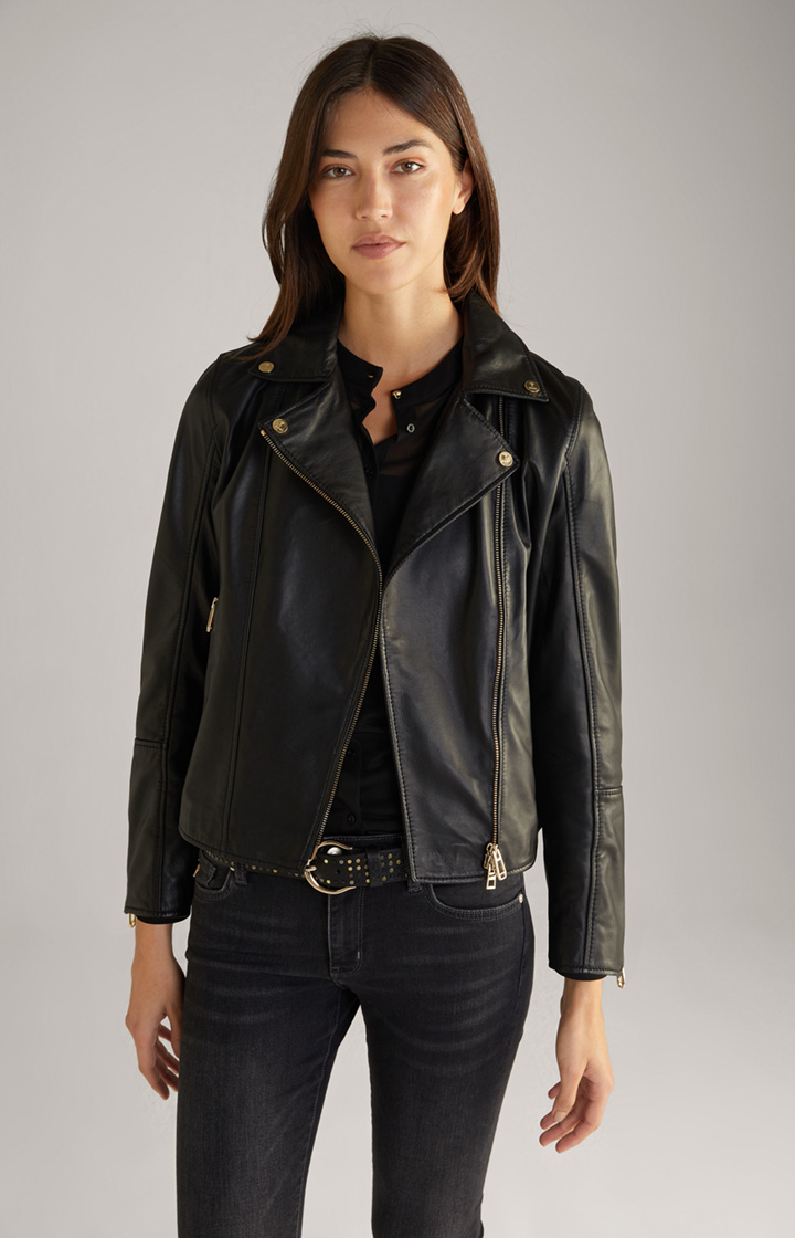 Lederjacke in Schwarz