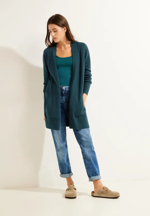 CECIL Cosy Melange Strickjacke