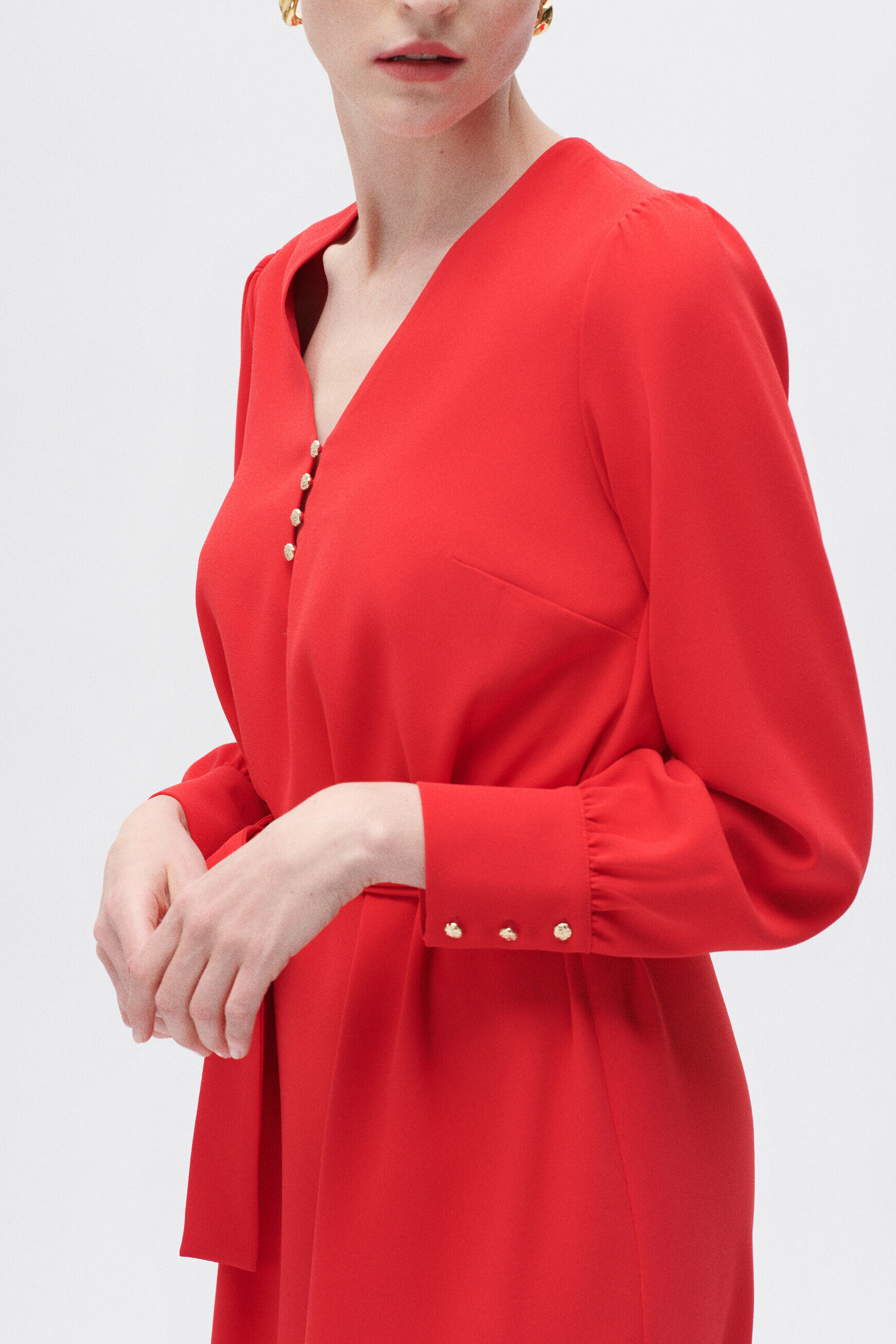 Robe roseline rouge femme