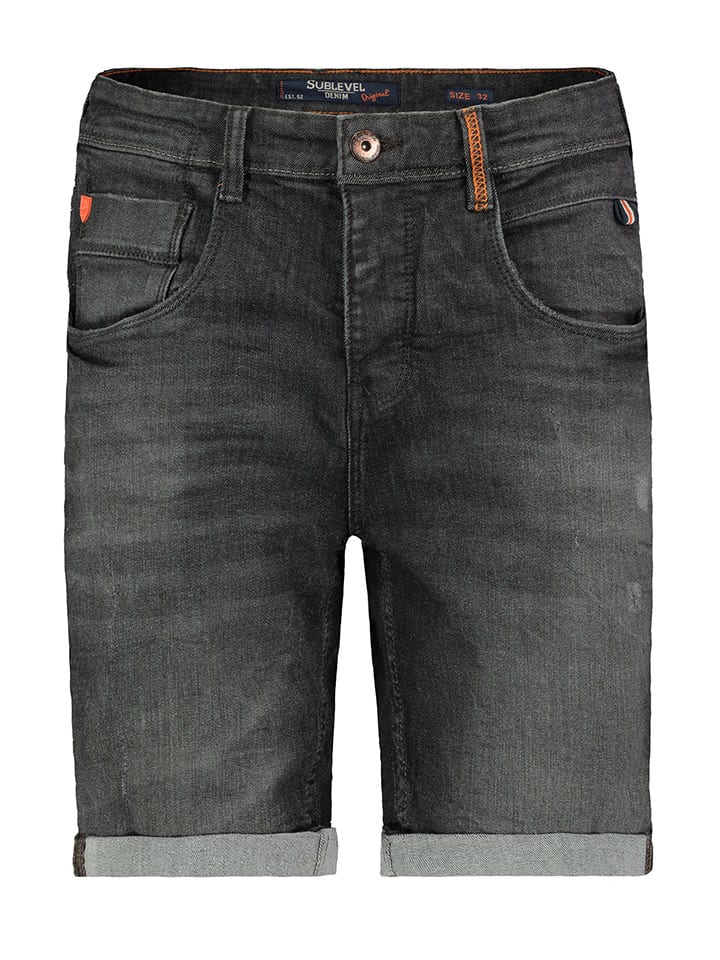 Sublevel Jeans-Bermudas in Anthrazit günstig kaufen