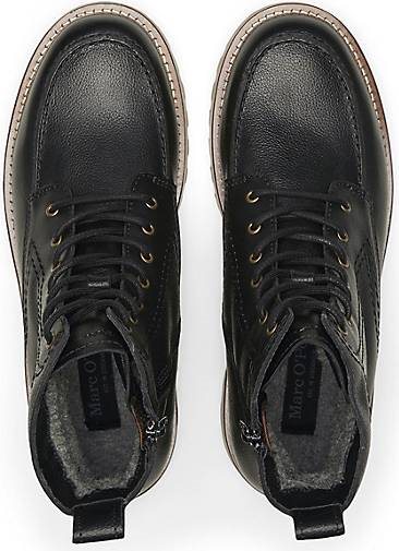 Marc O'Polo Schnürstiefel aus hochwertigem Pull-Up-Rindleder