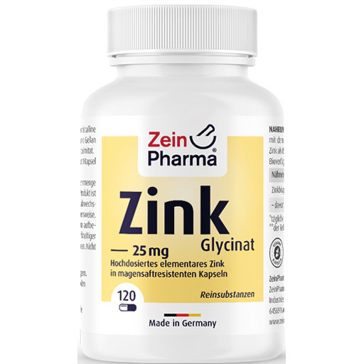 ZINK CHELAT 25 mg in magensaftresist.veg.Kaps.  120 St  Kapseln, magensaftresistent