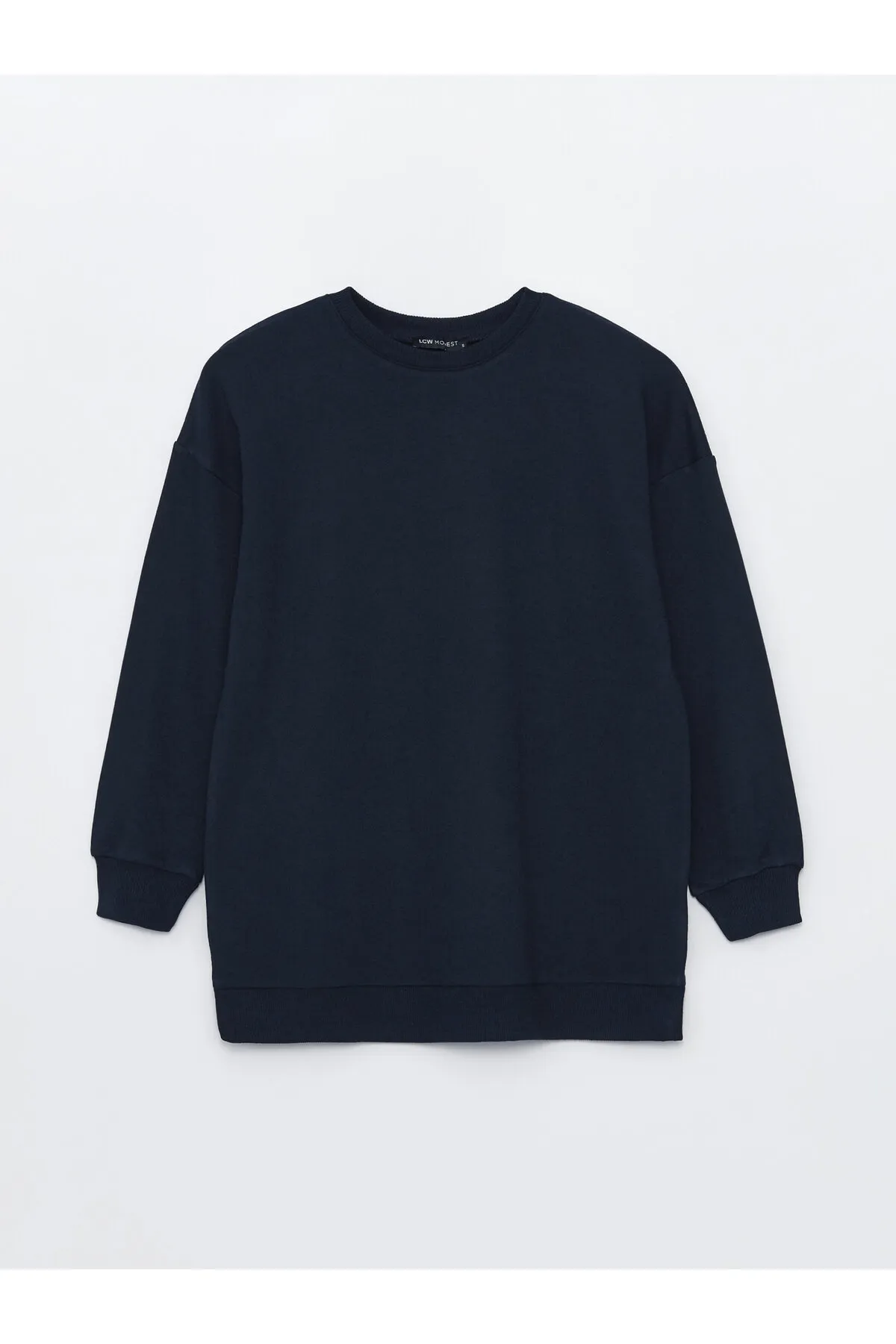LC Waikiki  Rundhalsausschnitt, einfarbig, langärmelig, Damen-Sweatshirt-Tunika