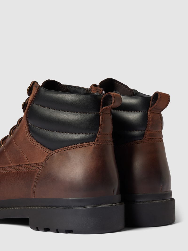 Schnürschuhe aus Leder-Mix Modell 'ANDALO' in dunkelbraun