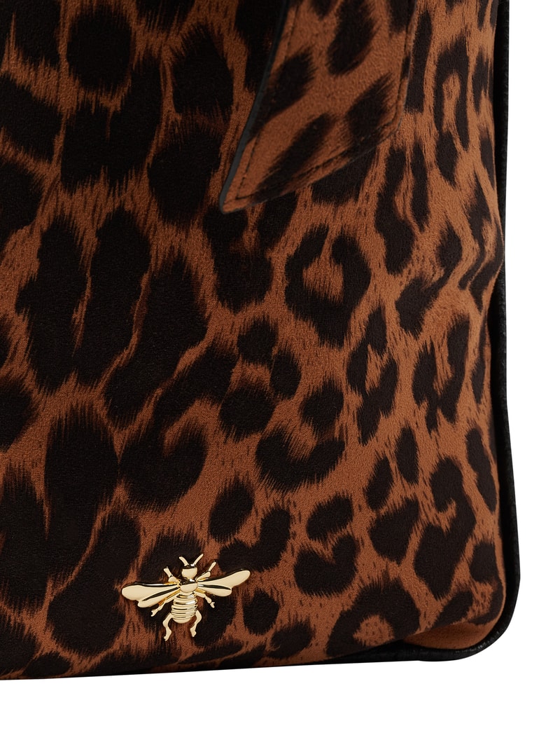 Shopper aus Leder in schwarz