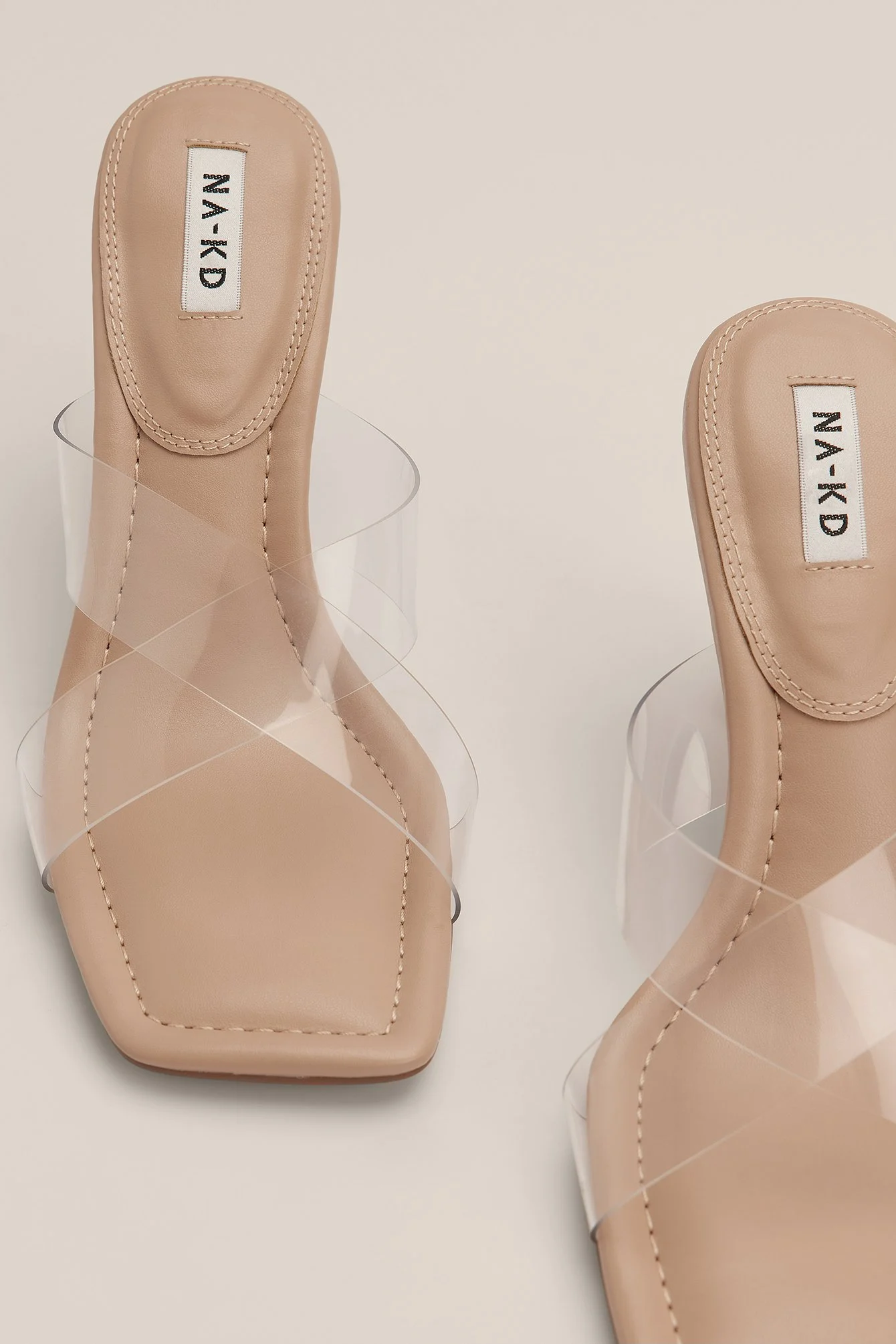 Clear Cross Strap Heels