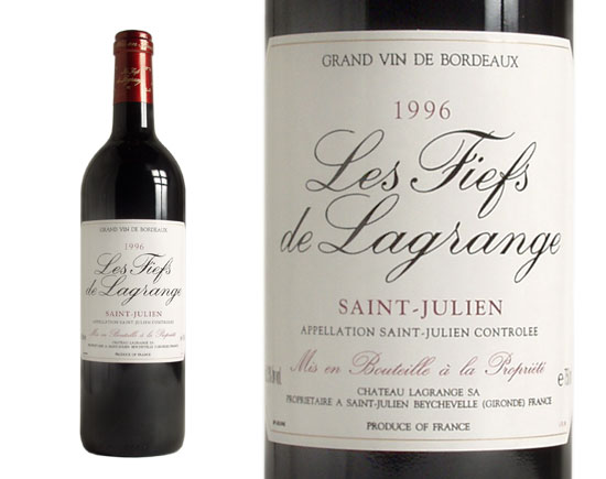 Les Fiefs de Lagrange Rouge 1996, Second Vin du Château Lagrange Bordeaux Saint-Julien