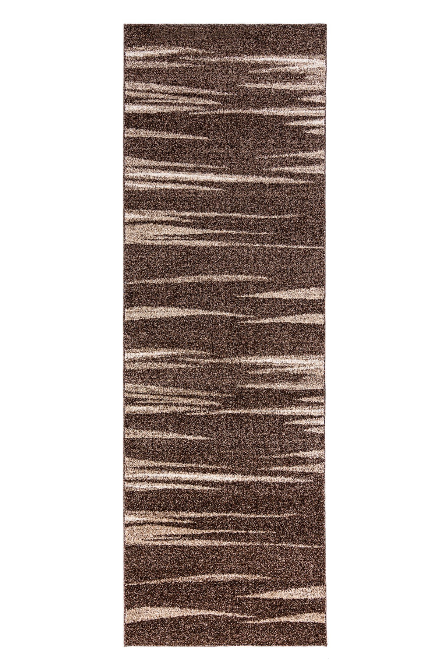 Läufer Läufer Flurläufer Modern für Vorzimmer, Küche - Braun, Mazovia, 90 x 100 cm, Kurzflor, Meterware, Höhe 10 mm, Kurzflor - niedrige Florhöhe