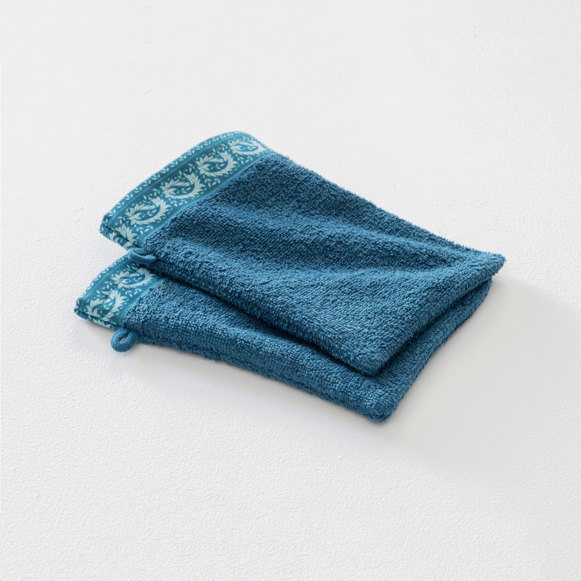 Éponge bouclette 420 g/m² liteau imprimé cachemire
