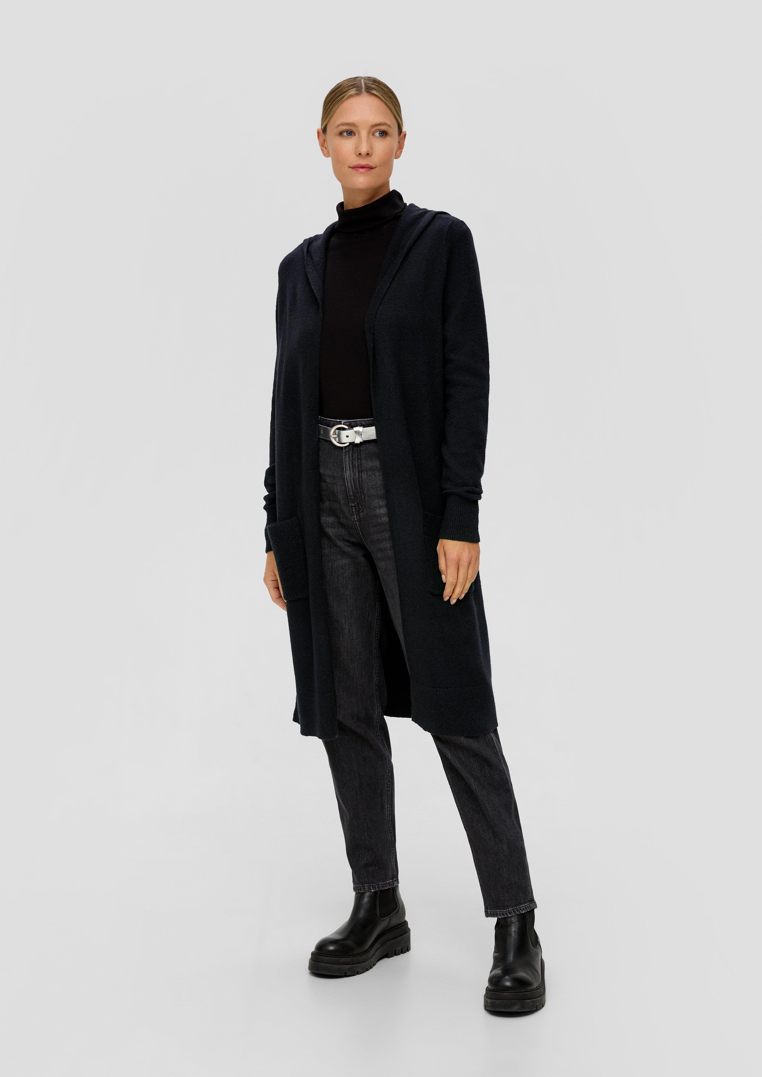 Kapuzen-Cardigan mit Wolle  2137596-9999