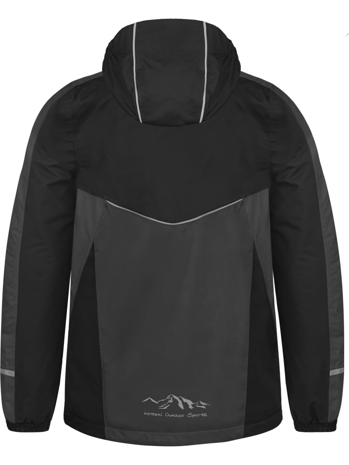 Normani Outdoor Sports Kinder Regenjacke Puyallup in Schwarz günstig kaufen
